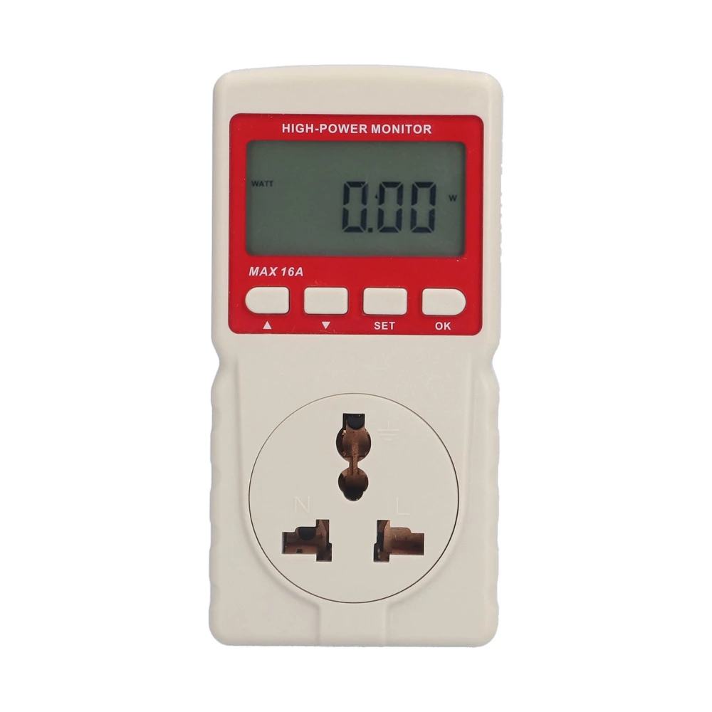 GM89- Power Monitor High Energy LCD Power Value Voltage Current Frequency Electricity Monitor Maximum 16A