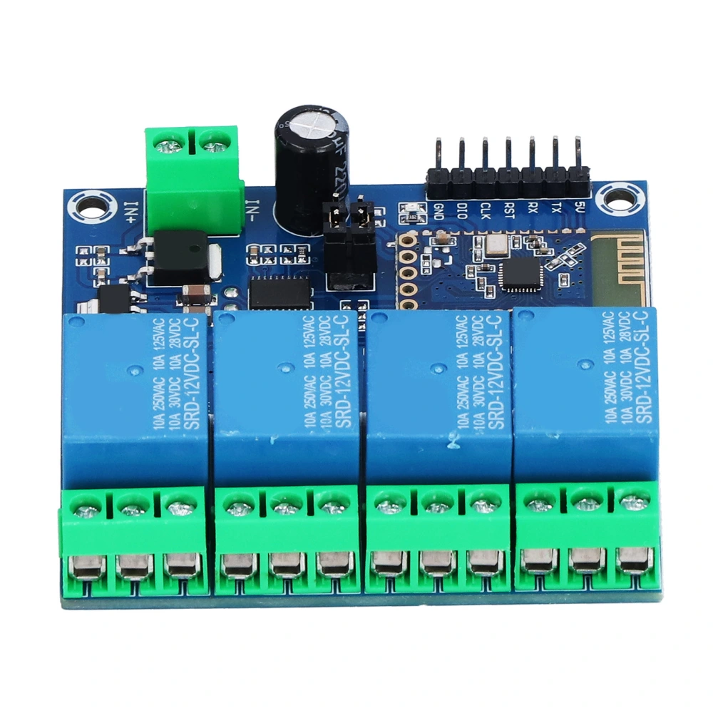 Relay Module 4 Channel Bluetooth Mobile Phone Remote Control Board with Indicator Light DC12V