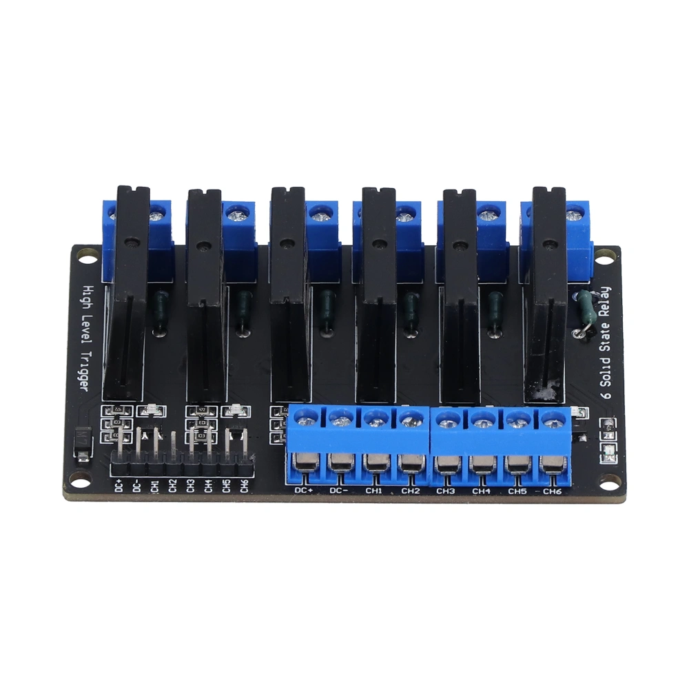 Solid State Relay Module 6 Channel High Voltage Trigger DC Control Electrical Equipment with Fuse 5V 12V 24V 3‑24V3-24V