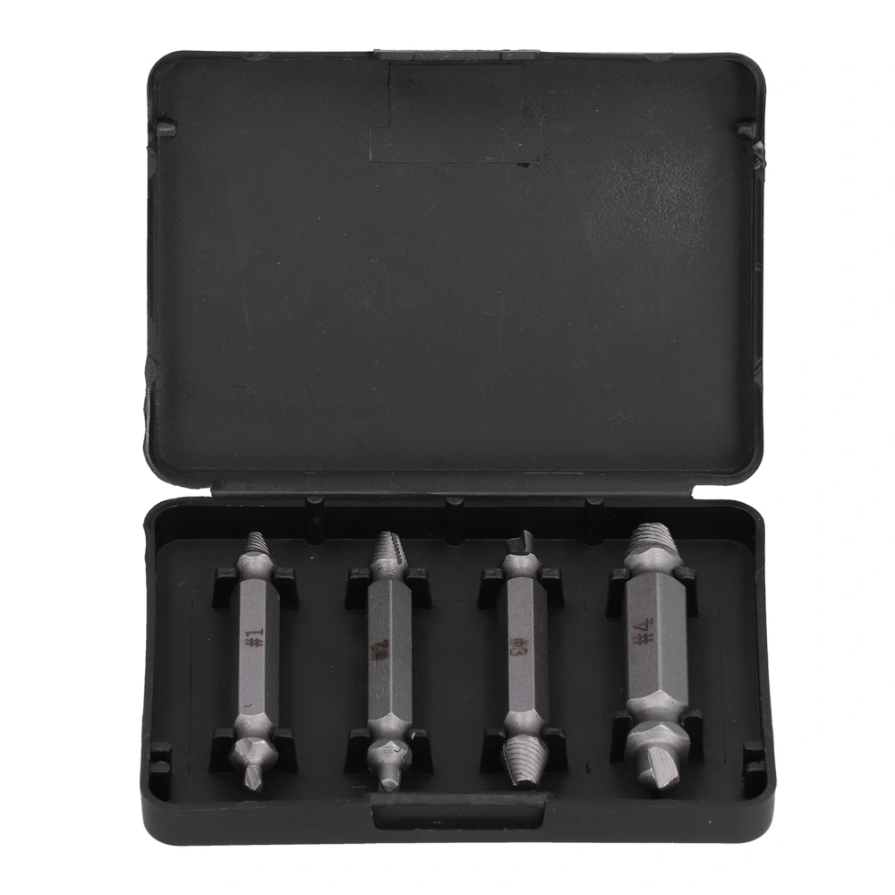 4Pcs DoubleHead Screw Remover Metal Bolt Extractor Tool Kit Set with Storage Box