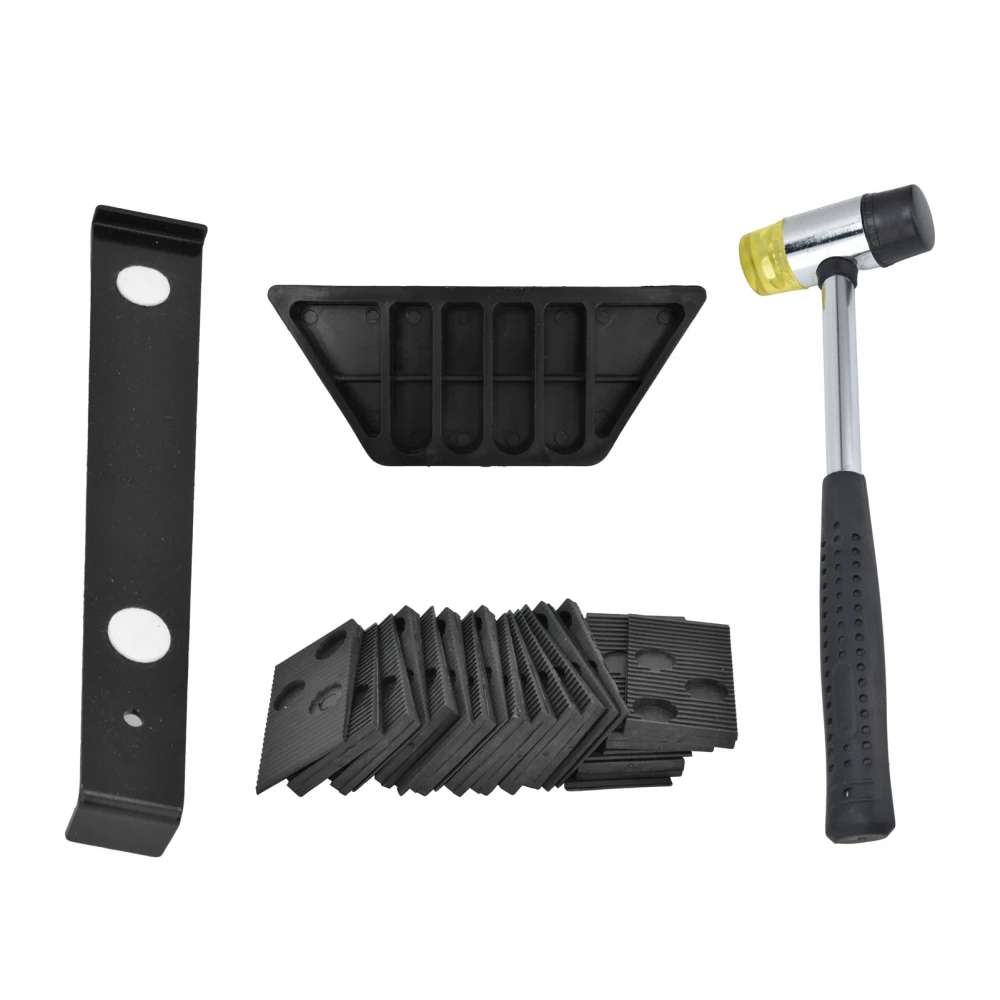 Flooring Installation Kit Laminate Tool with Rubber Hammer/Pull Bar/Tapping Block/20Pcs Spacers