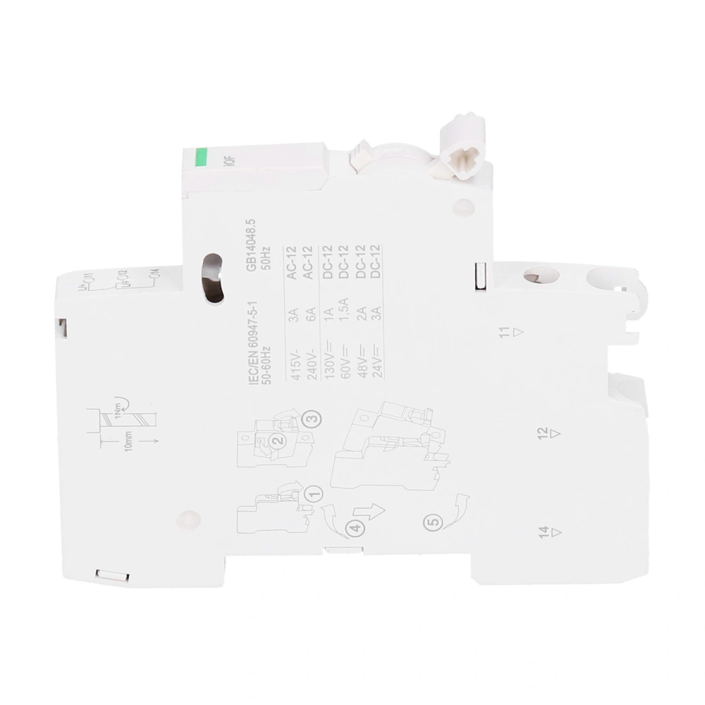 Circuit Breaker Auxiliary Contact 1NO+1NC Fit for IC65 AC240V AC415V/DC130V/DC60V/DC48V/DC24V