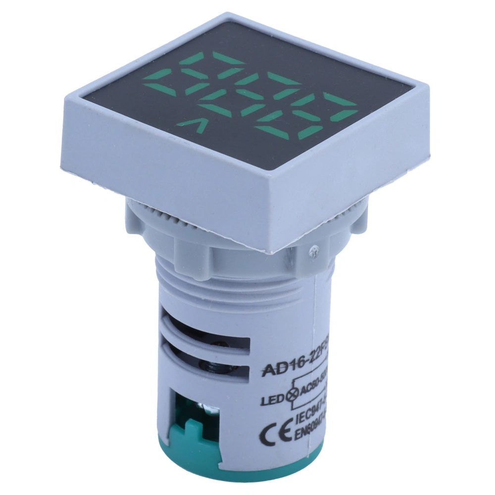 AD16‑22FSV Frosted Panel Digital Voltage Signal Indicator Voltage Meter Indicator 60~500V AC Green