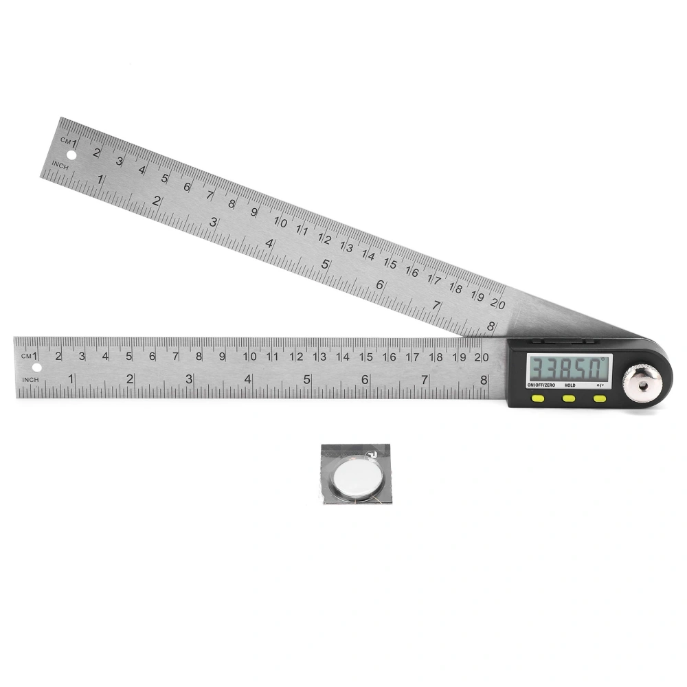 0‑200mm 2‑in‑1 Angle Finder 0‑360° Stainless Steel Digital Protractor with LCD Display