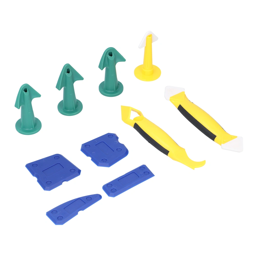 10Pcs Caulking Tool Grout Glue Cleaning Removing Scraper Scrape Plate Nozzle Set Kit