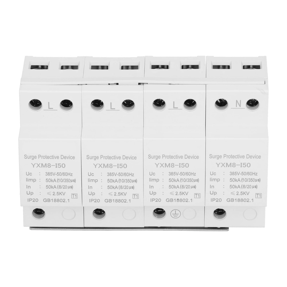 Surge Protective Device Arrester DIN Rail Mount Electrical Circuit Protector AC385V 50/60HZ