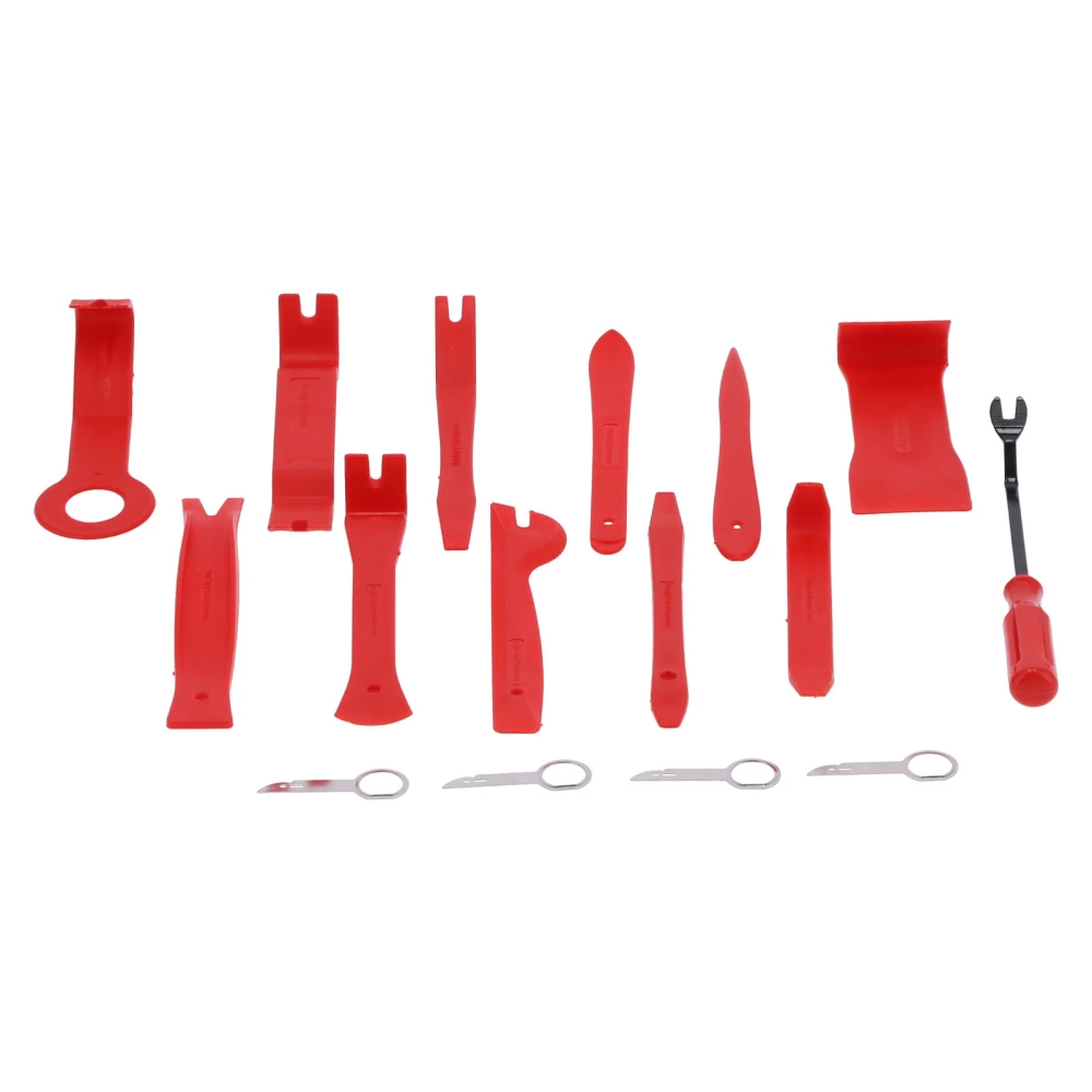 16Pcs Auto Removal Tool Trim Pry Audio Repair Set Kit for Car Door Panel Instrument DeskRed