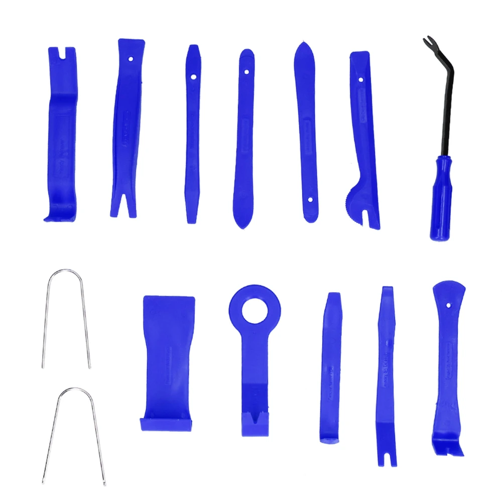 14Pcs Auto Removal Tool Trim Pry Repair Set Kit for Car Door Panel Audio Instrument DeskBlue