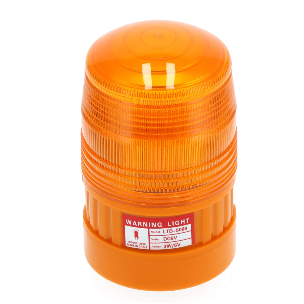 LED Warning Light with Magnetic Base Emergency Lighting Waterproof for Road Safety DC 6V 3W