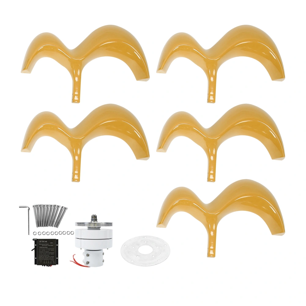 Wind Turbine Generator Kit 5 Blades 600W with Controller Power Gourd Type DTHL600wGolden(48V )