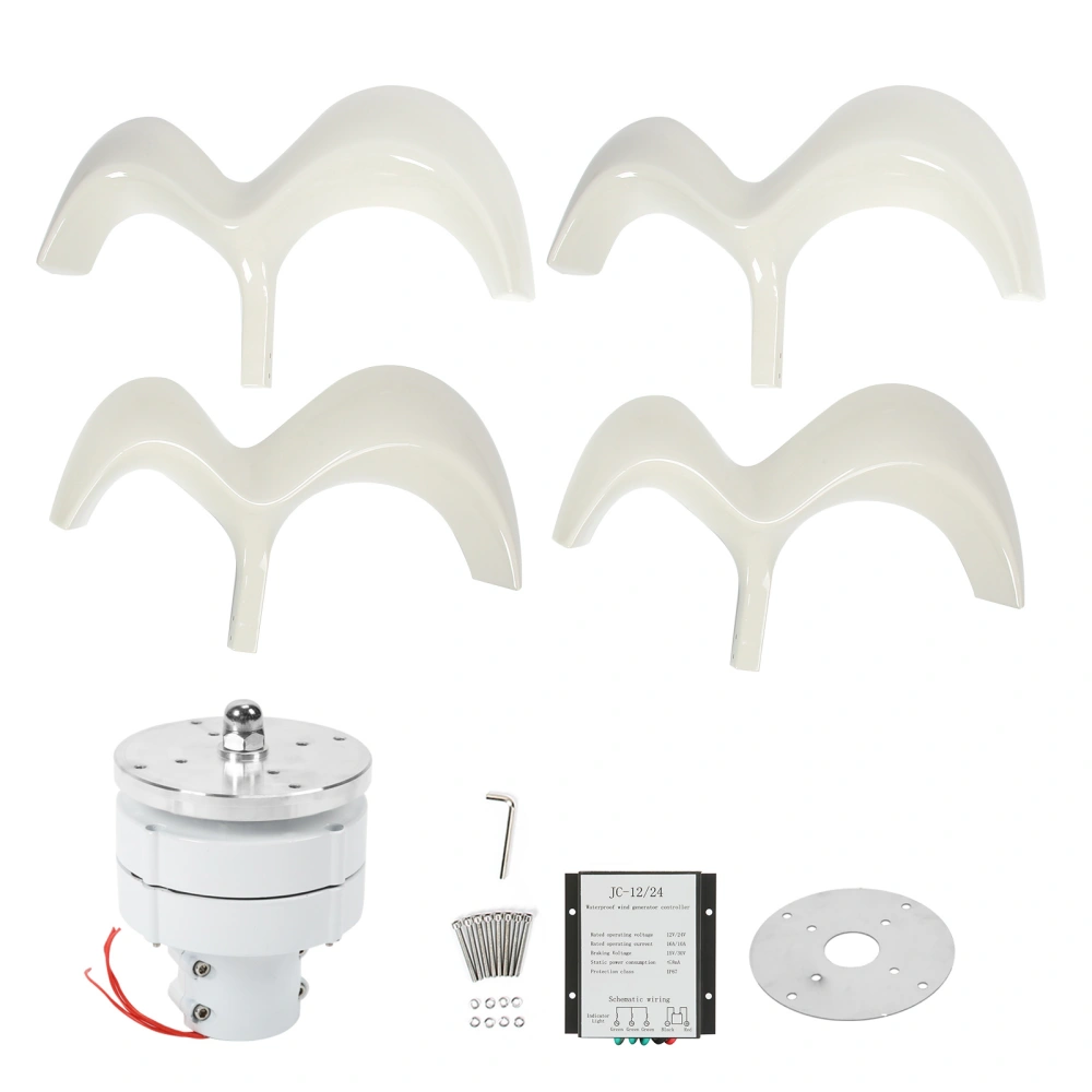 Wind Turbine Gourd Type 4Blade Hoop Mounting Vertical Generator Assembly DTHL600W(24V )