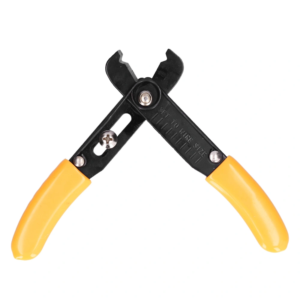 Wire Stripper Cutter Mini Adjustable Handheld Cable Cutting Stripping Tool Yellow