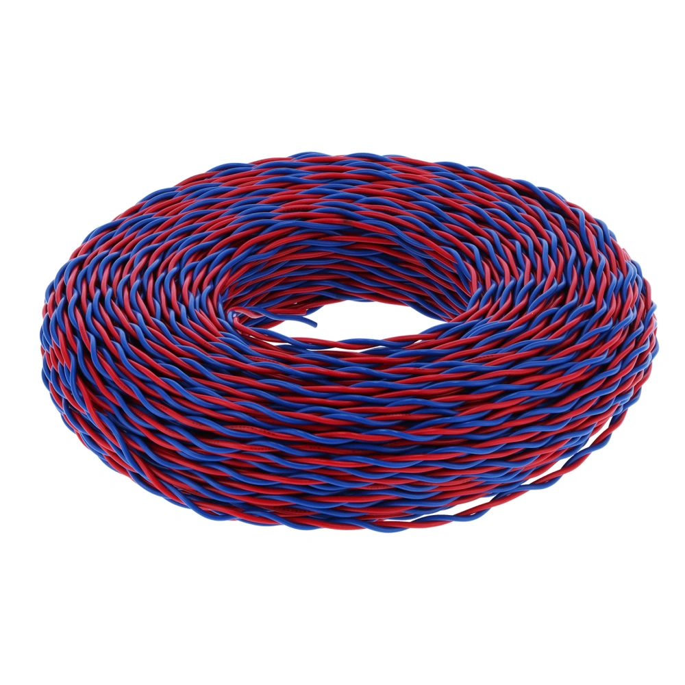 RVS‑2 X 1 100M 56 Gauge Polyvinyl Chloride Insulated Wire Red Blue Cable Hookup Electric Wire AC300V