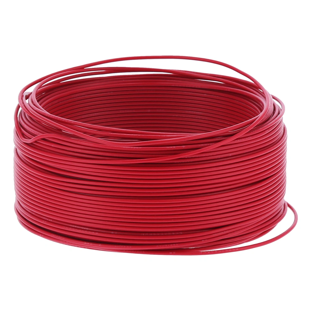 BV‑1x1 Insulated Conductor Wire 7 Core Red Copper Electrical Flexible Wire Cable 100m / 328.1ft AC300V Red