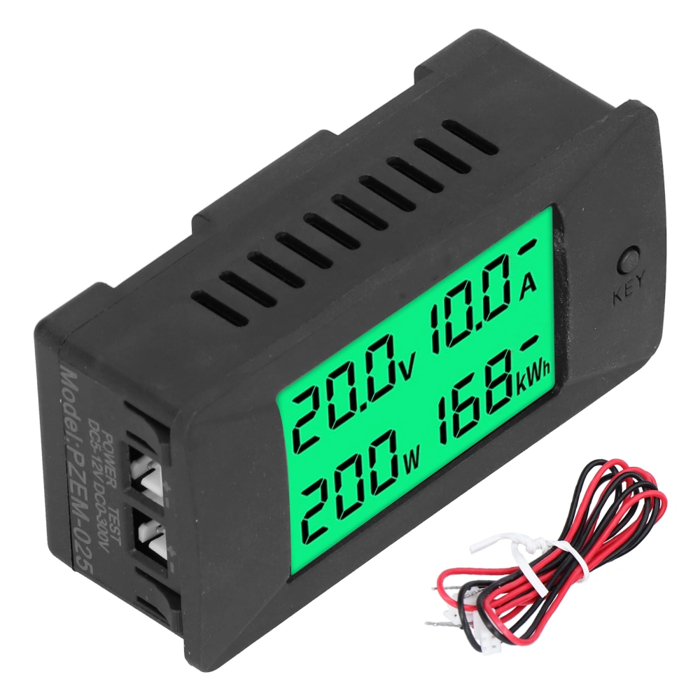 Energy Meter LCD Digital Display Voltage Current Indicator Voltmeter DC 5‑12V PZEM‑025