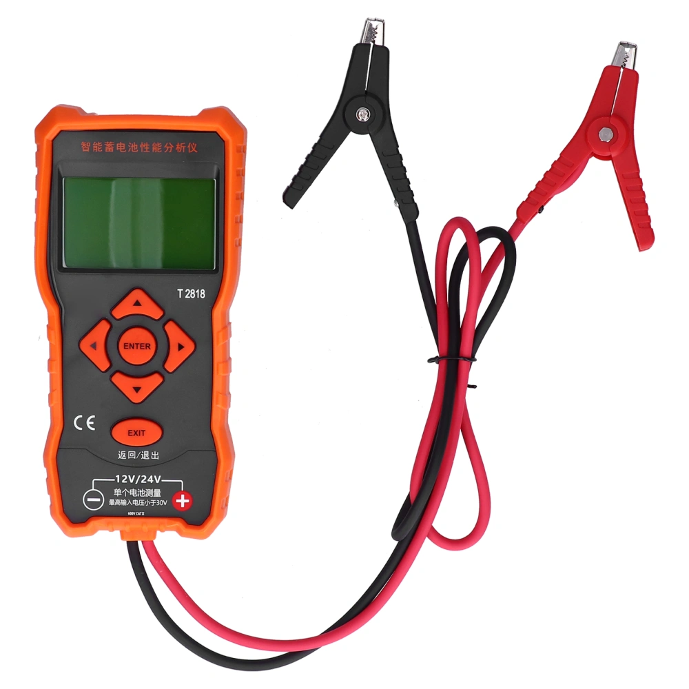 12/24V Car Battery Tester Automotive Digital Load Analyzer Charging System T2818