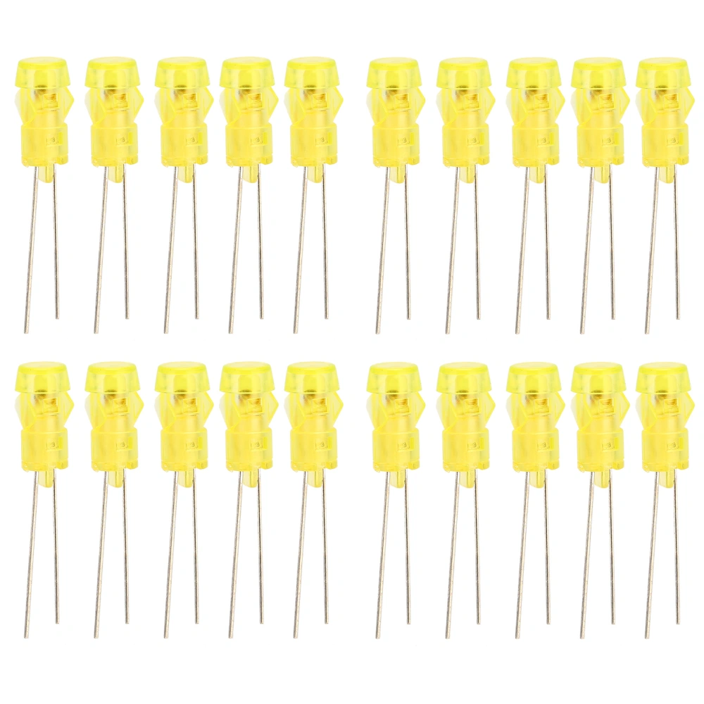 20pcs 3mm DIY LED Diode Portable Light Emitting Diodes for Science Project ExperimentYellow Light