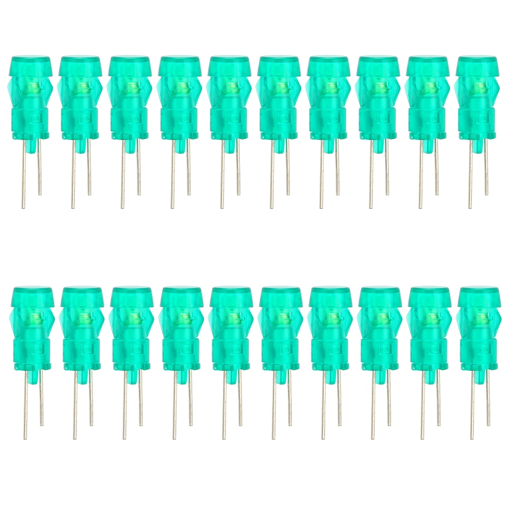 20pcs 3mm DIY LED Diode Portable Light Emitting Diodes for Science Project ExperimentGreen Light