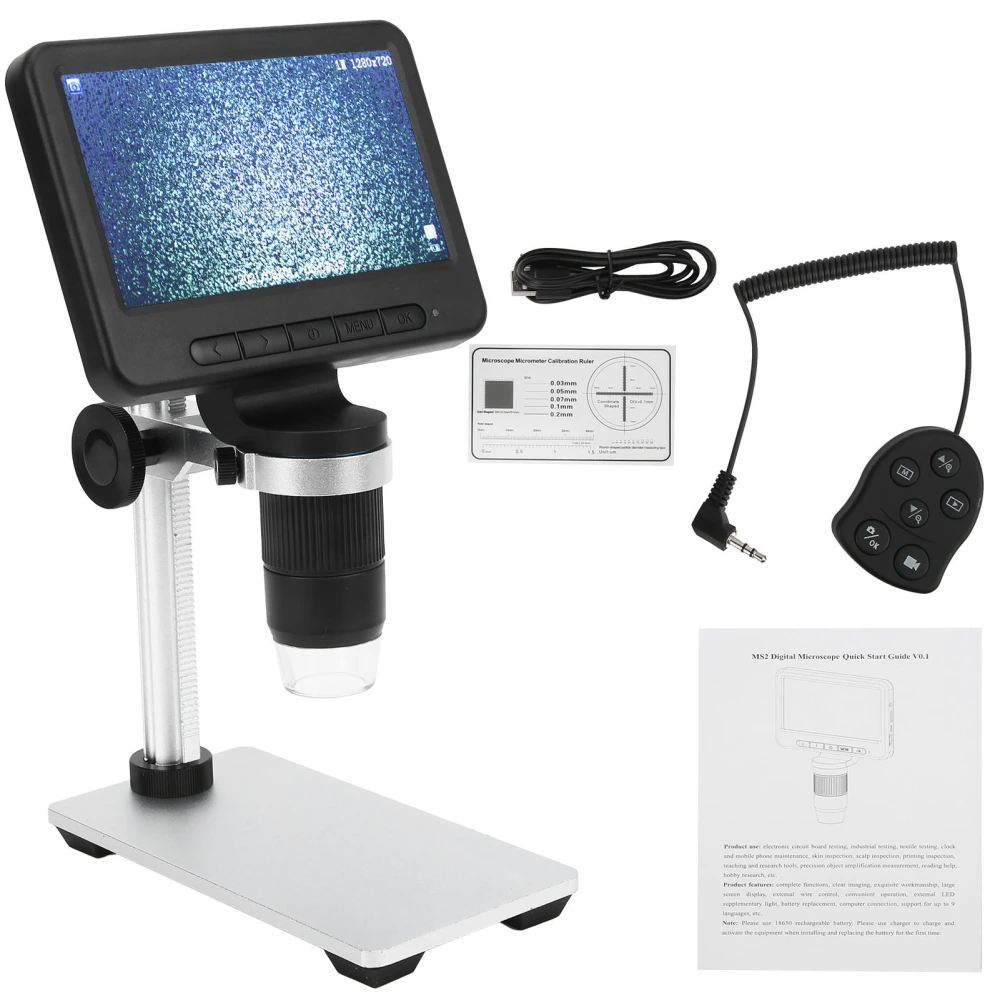 5in Electron Microscope 1080P HD USB Magnifying Microscope Kit Maintenance Inspection Tool