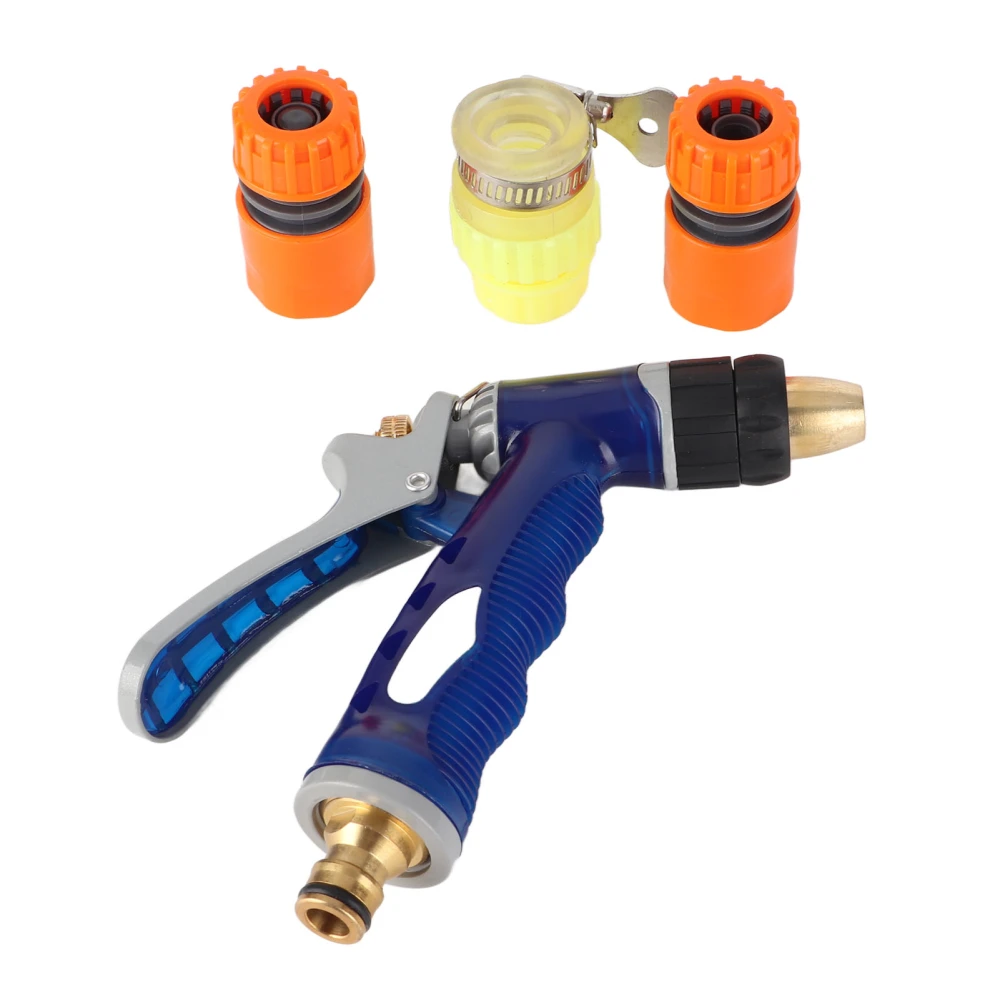 High Pressure Water Spray Gun 11844 with 3 Connectors for Watering Flowers Washing Cars Pets