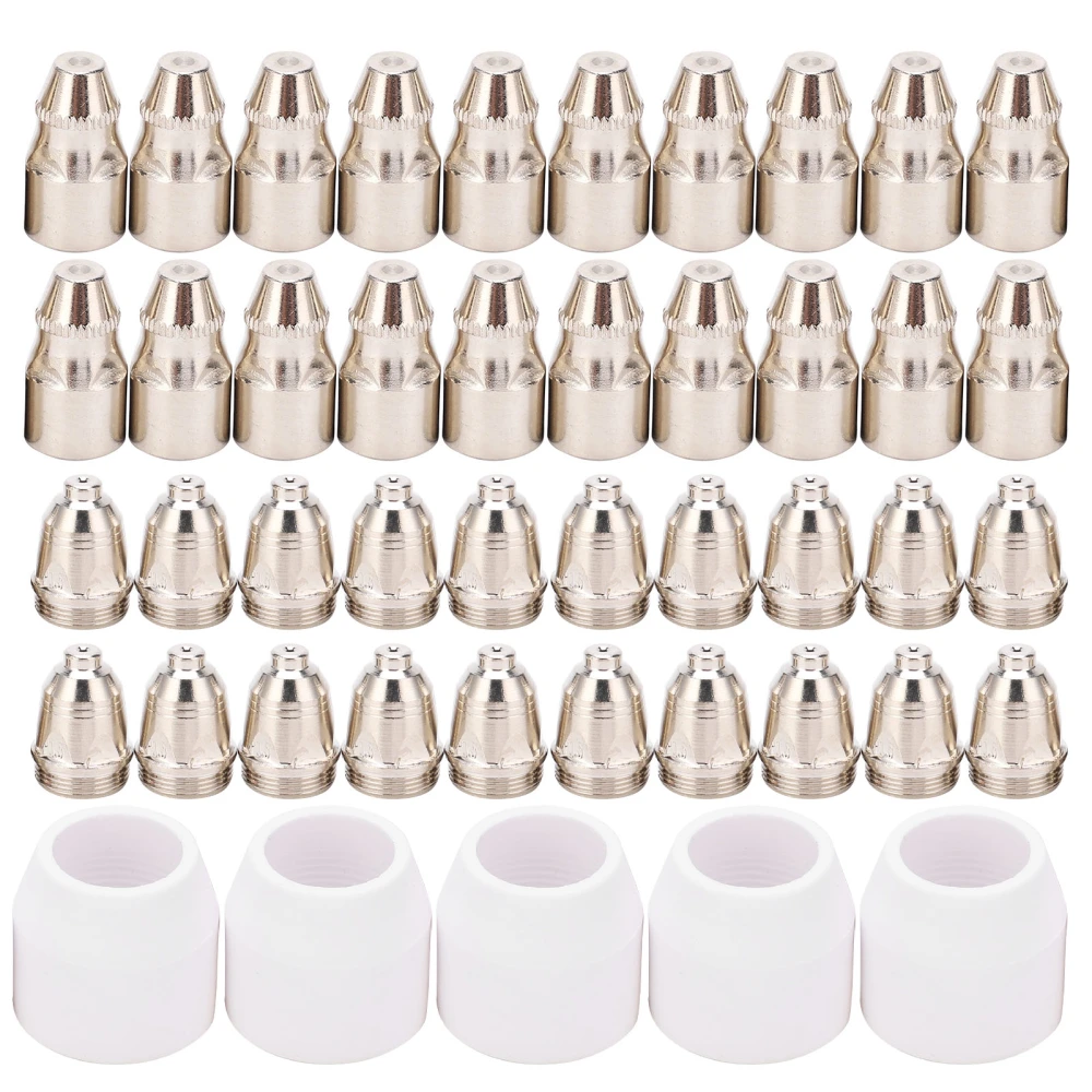 Plasma Consumable Kit P80 Electrode Tip Ceramic Nozzle Set Accessories for Cutting Machine45pcs