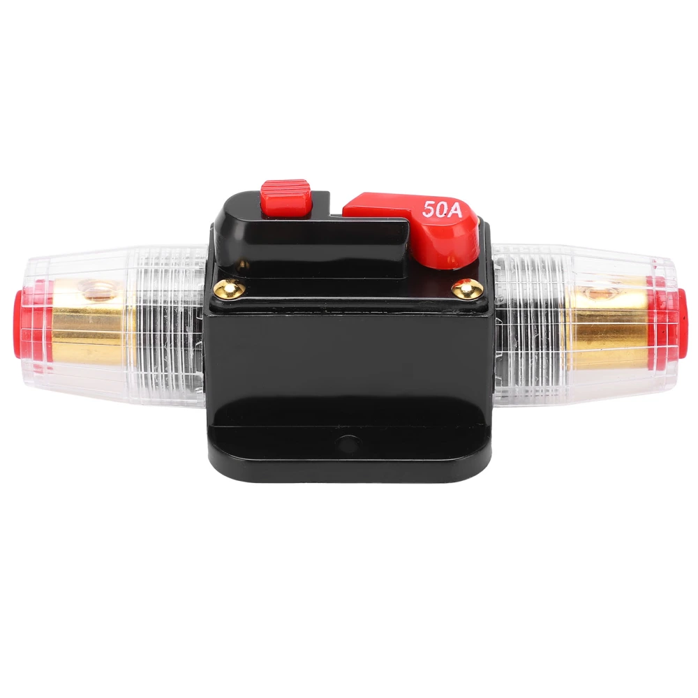 Circuit Breaker Red Copper Phenolic Plastic Resettable Fuse Protector for Car Audio System50A