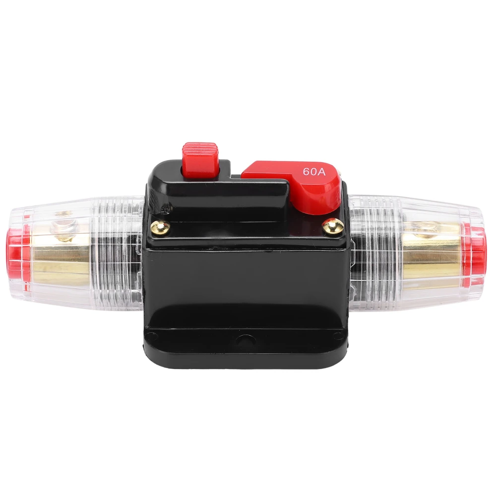 Circuit Breaker Red Copper Phenolic Plastic Resettable Fuse Protector for Car Audio System60A