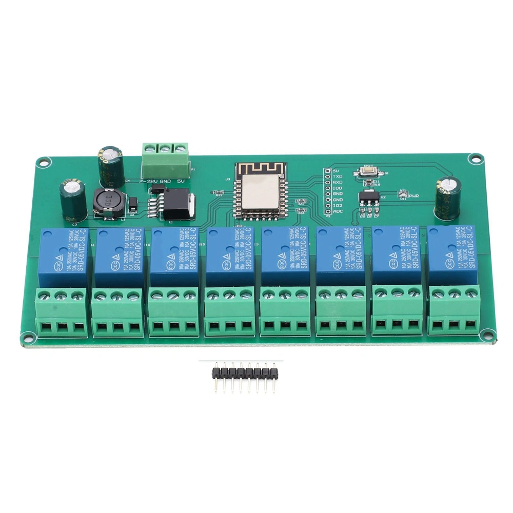 Relay Module WIFI 8‑Channel ESP8266 Development Board for Wireless Control DC 7‑28V / 5V