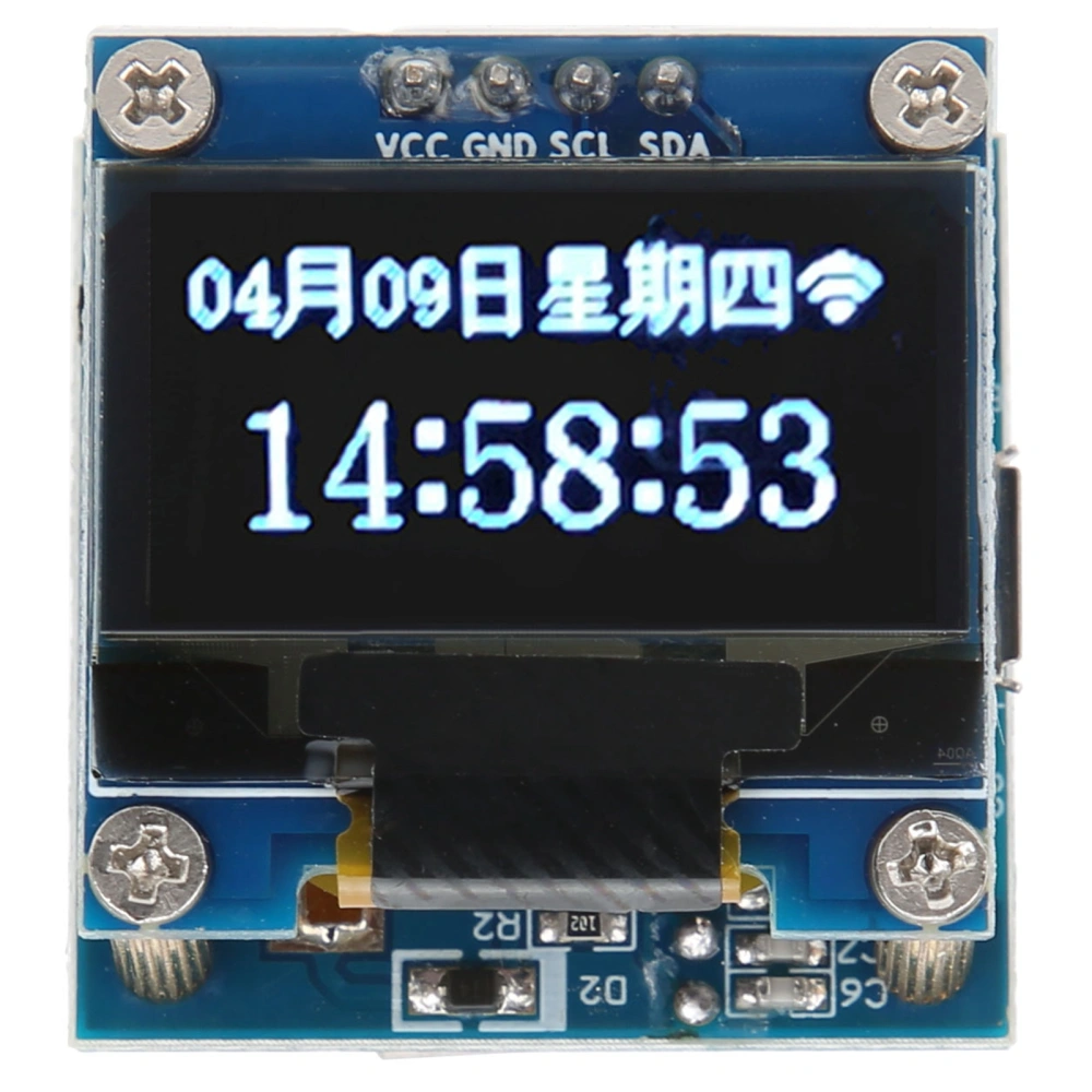 Clock Module 0.96in OLED Display WiFi PCB Board MICRO USB 5V with 40mAh Button Battery