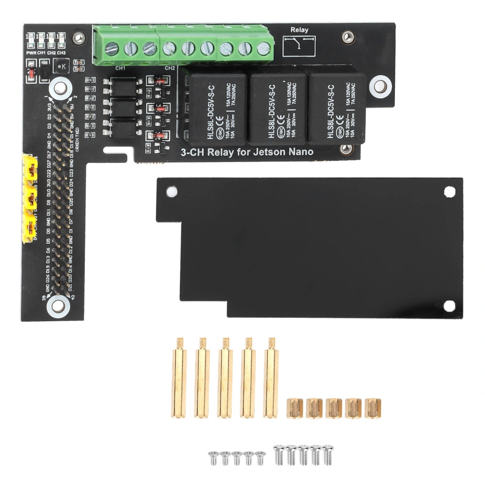 Relay Expansion Board 3‑Channel Module GPIO 40PIN Interface for Appliances Control