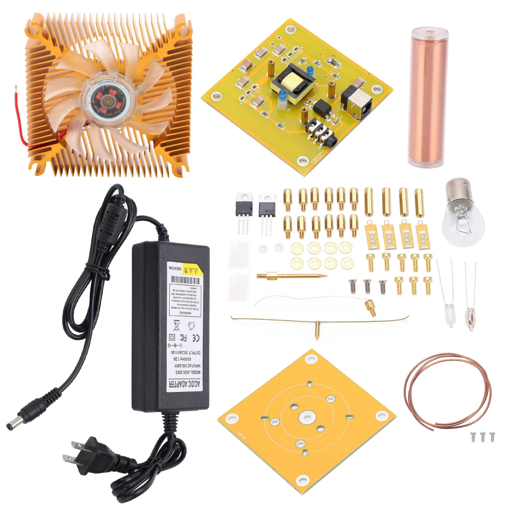 Music Coil Kit Detachable Arc Experiment DIY Accessories with Installation Tool AC100‑240VUS Plug