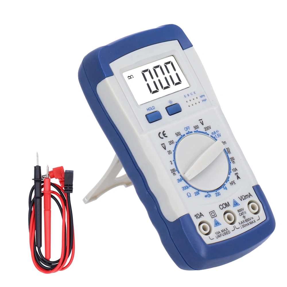 830L Digital Display Multimeter Fully Protected AntiBurn Buzzer Gear Test On and Off Compact Voltage Current Tester