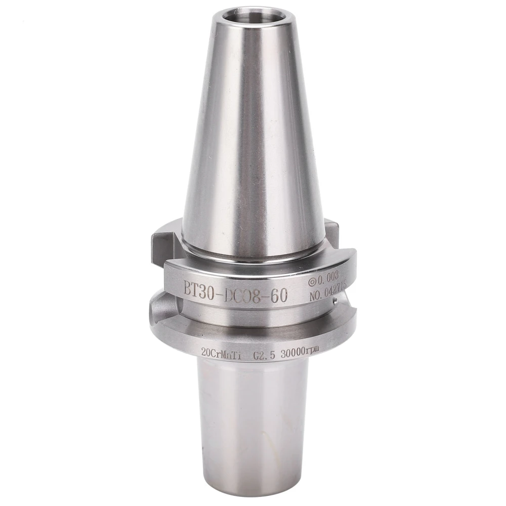 Collet Chuck Holder CNC Milling Tool Back Pull Type 20CrMnTi HRC48‑52 Hardware BT30‑DC08‑60