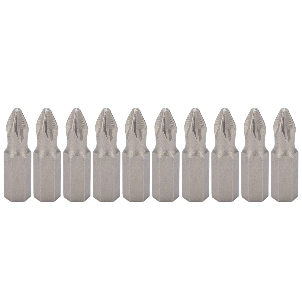 10Pcs 25mm Cross Screwdriver Bits S2 Alloy Steel NonSlip Magnetic Bits for Electric Hand Drill