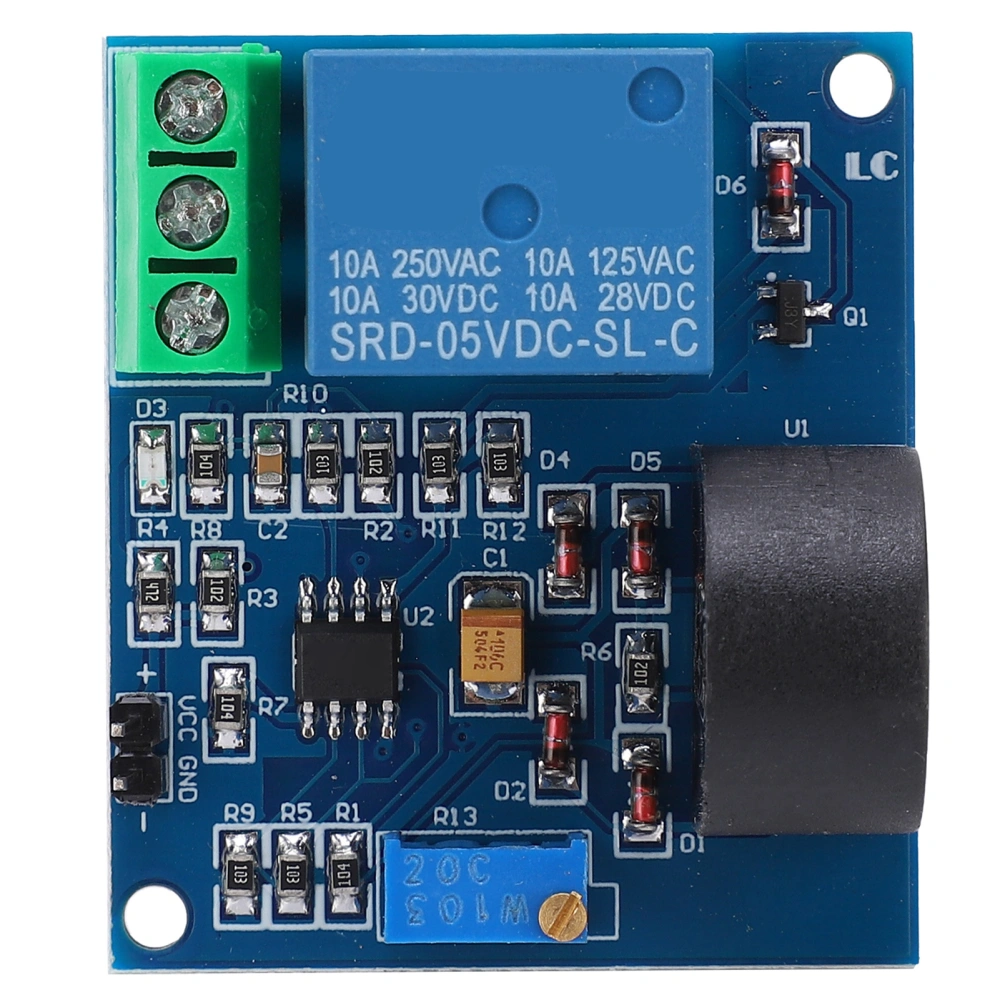 Current Sensor Module PCB Small 5V Relay AC Overcurrent Protection Detection Device