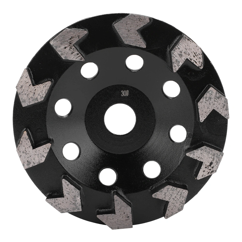 Diamond Grinding Wheel Cup 10 Teeth Black 150mm 30# Mesh for Sanding Concrete Stone Cement