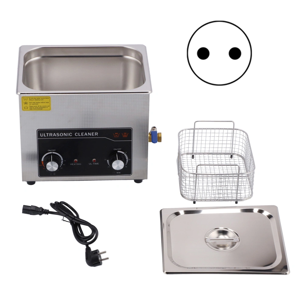 Ultrasonic Cleaner Household Ultra Sonic Tank Stainless Steel Instrument Cleaning Machine A10LEU Plug 220V