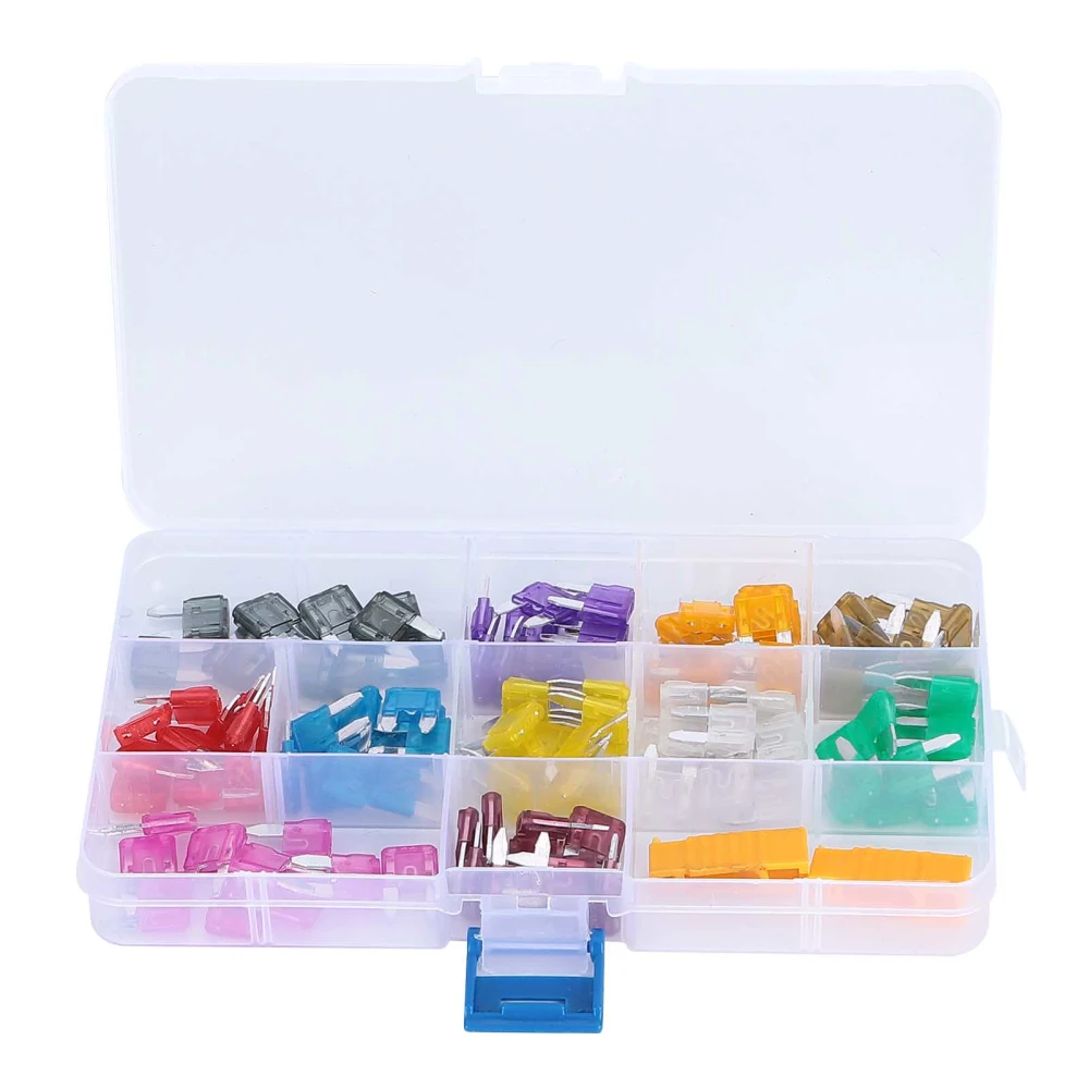 110Pcs Fuse Insert Zinc Alloy Mini Blade Torpedo Car Fuse Assortment Industrial Supplies