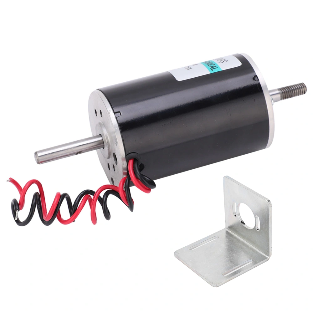 DC Motor HighSpeed 80W Small CW CCW Double Output Shaft Speed Regulation 24V XD60D94-24Y-100S(With Bracket )