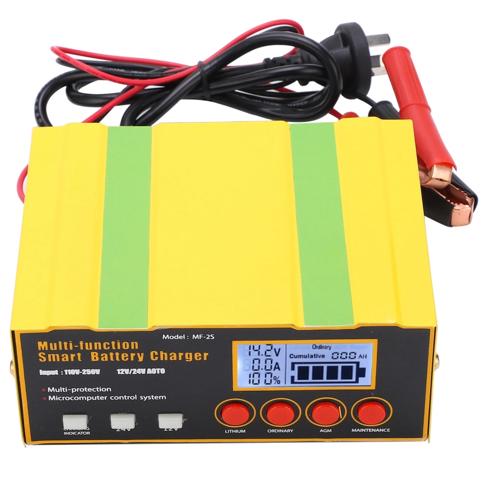 Battery Charger Multifunctional Automatic Universal Smart Power Supply for Car MF‑2S AC250VUK Plug