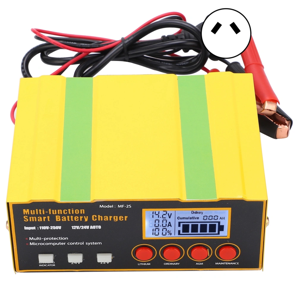 Battery Charger Multifunctional Automatic Universal Smart Power Supply for Car MF‑2S AC250VAU Plug