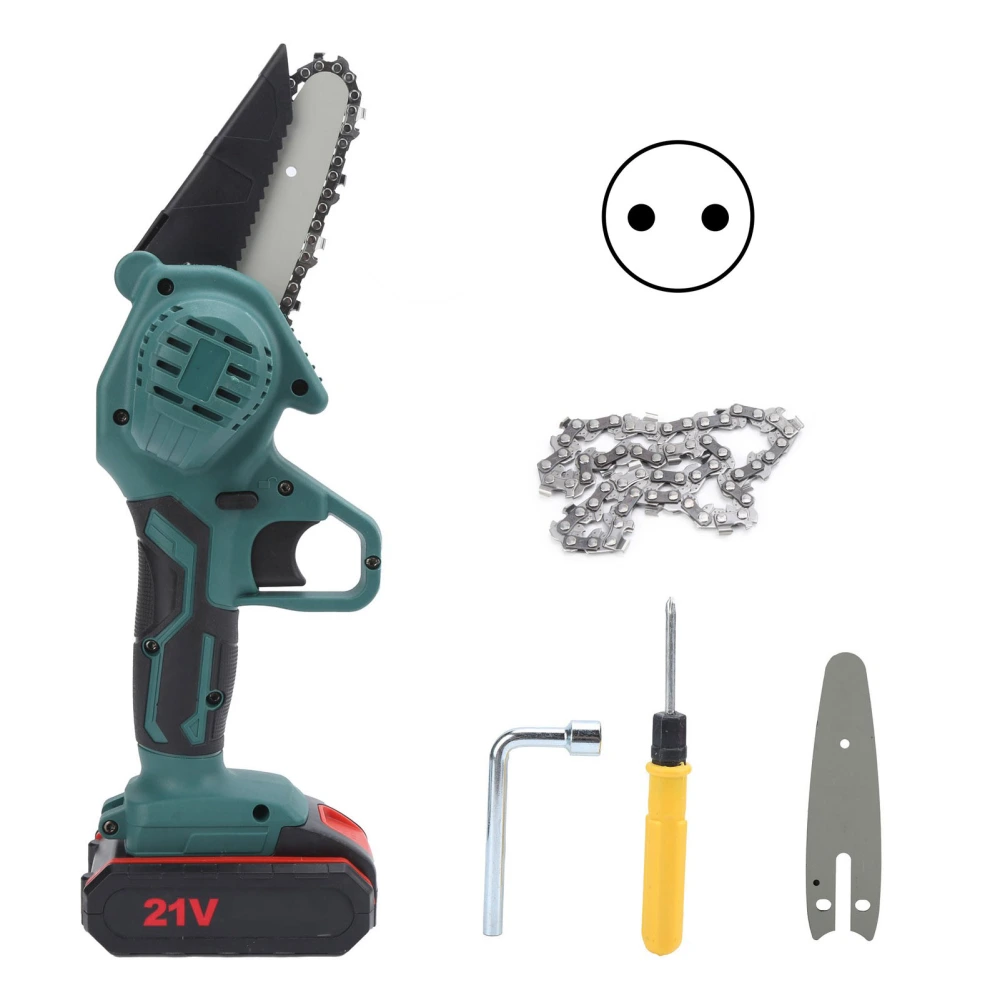 Mini Electric Chainsaw 550W 21V Tree Trimming 1 Lithium Battery 1 Charge 4in L AC100‑240VEU Plug