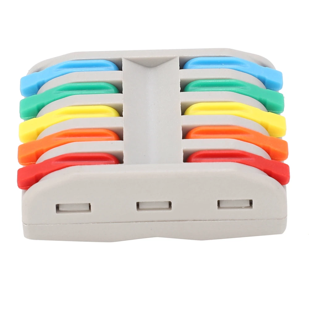 5Pcs Wire Block Clamp Terminal SPL Quick Conductor Flexible Hard Cable ConnectorMulti Color SPL‑5