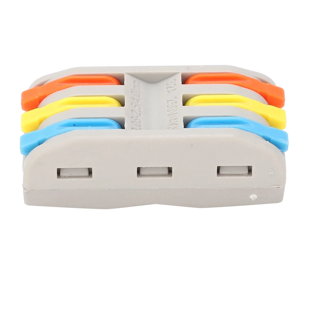 5Pcs Wire Block Clamp Terminal SPL Quick Conductor Flexible Hard Cable ConnectorMulti Color SPL‑3