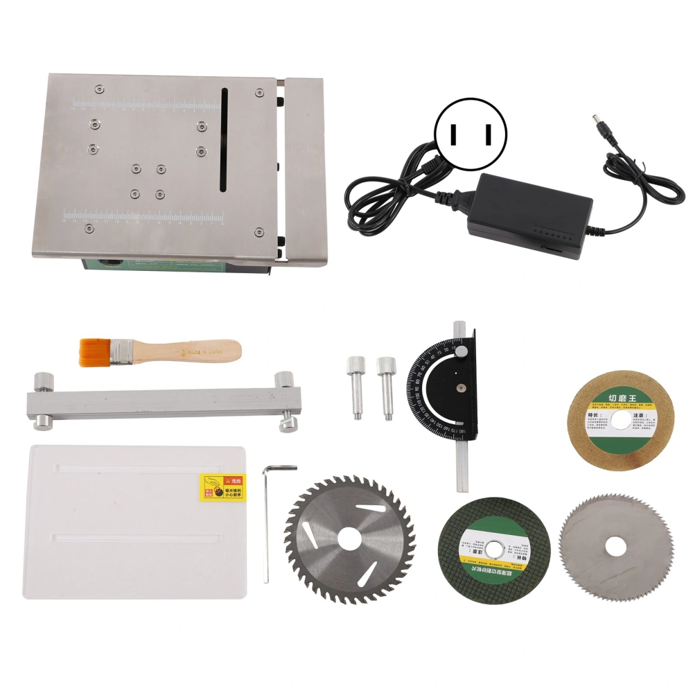 Mini Table Saw DIY Model Accuracy Electric Cutting Machine Adjustable Household AC110‑240VUS Plug