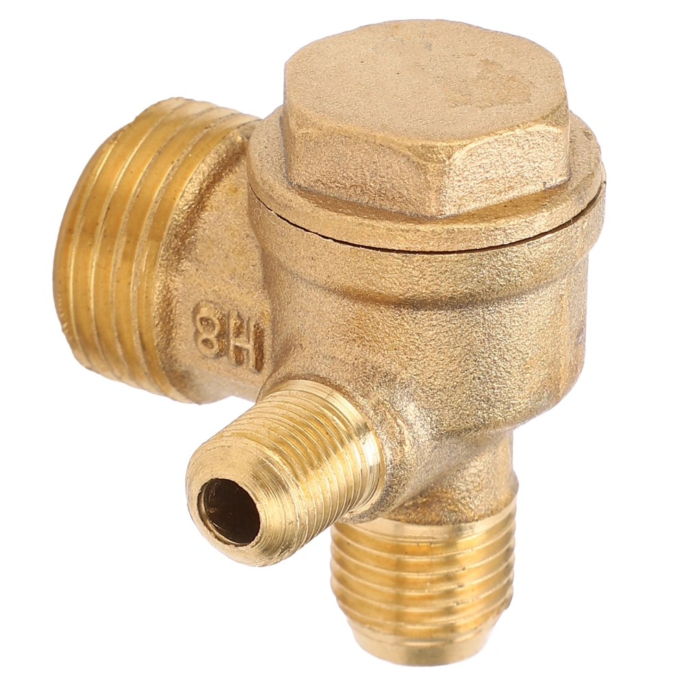 Air Compressor Check Valve 3 Way NonReturn Male Threaded Accessories 1/2x14x10 Brass