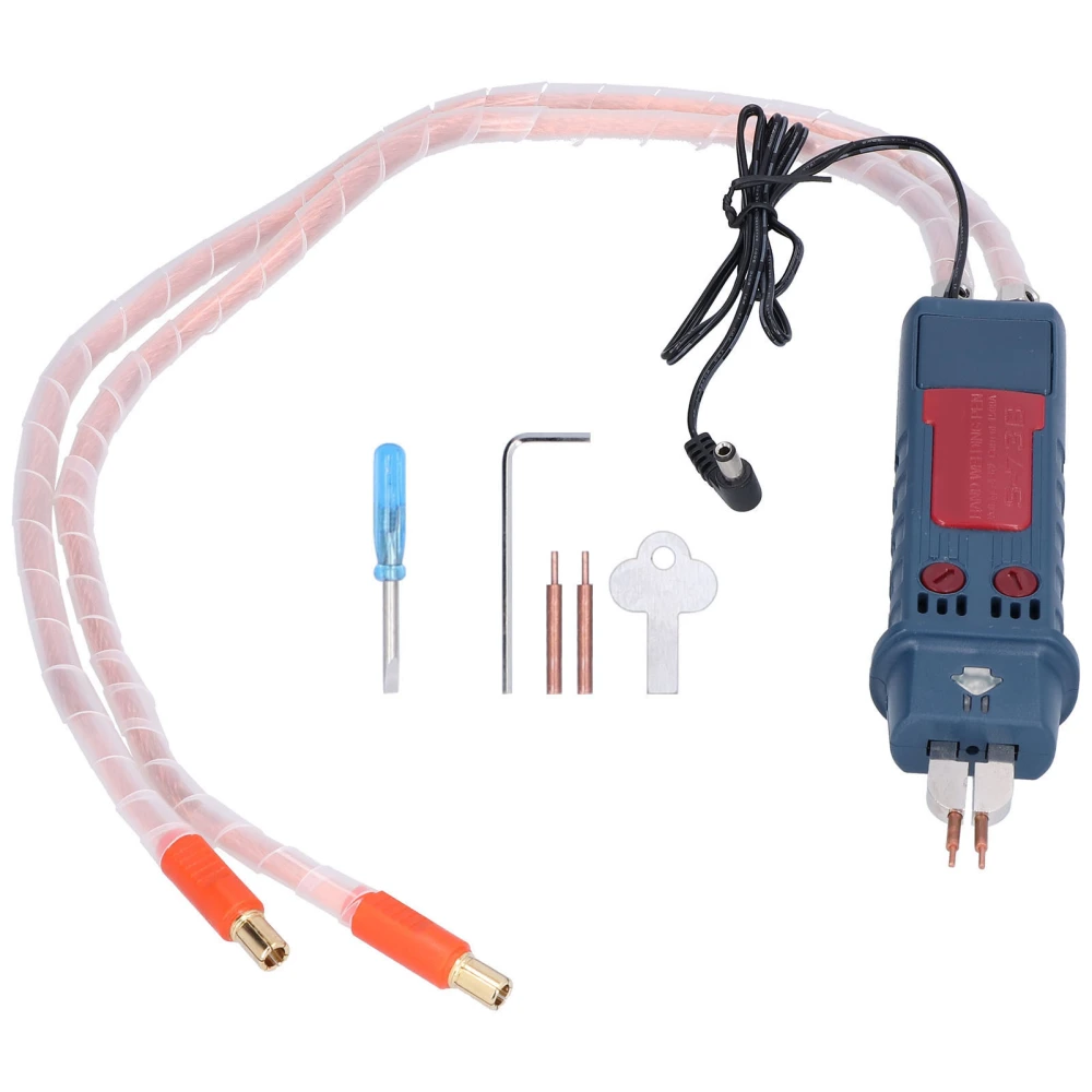 Hand Welding Pen Integrated Spot Welder Tool with Trigger Switch Soldering Iron Kit 4-6V(73B Welding Pen (16 Square Copper Wire OShaped Plug) )