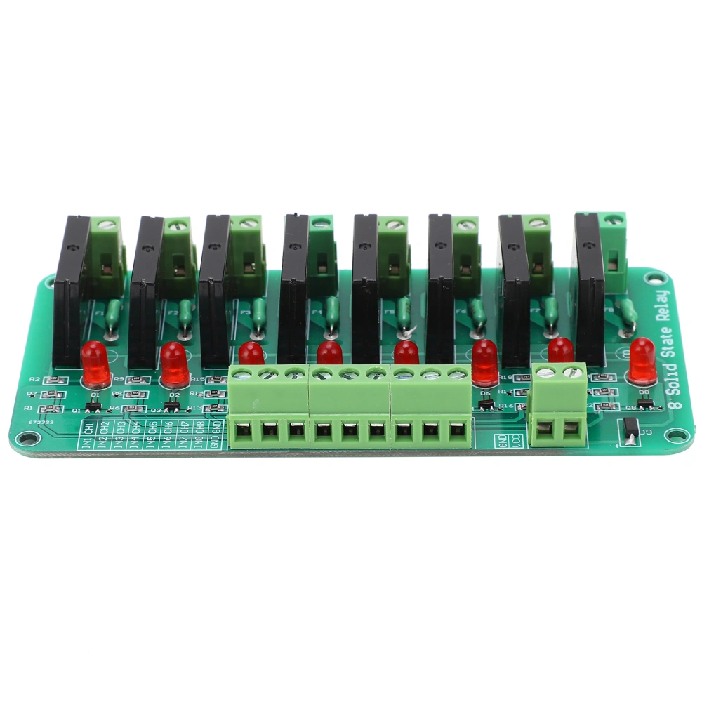 Relay Module 8‑Channel Solid State Electronic Component with Resistance Fuse DC 5V Input