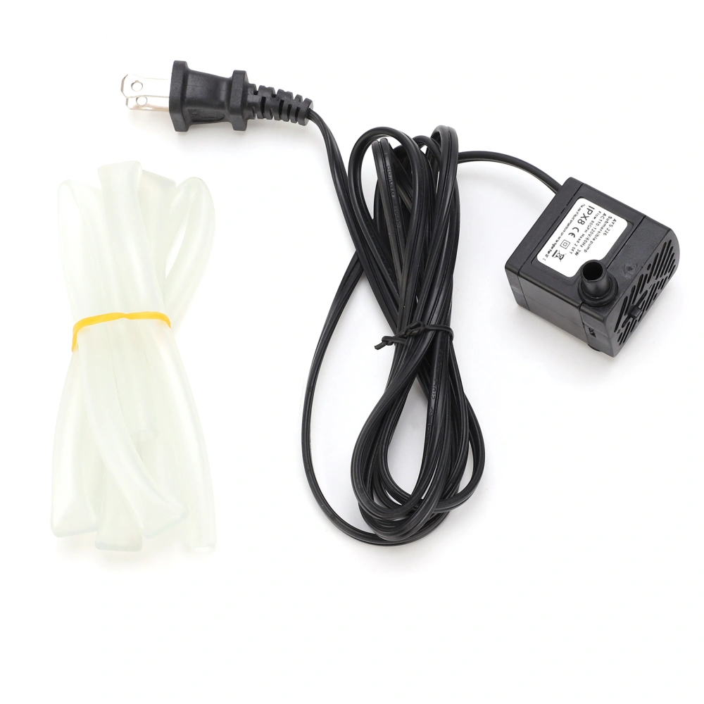 Mini Submersible Pump 3W 80GPH Silent with 3.3ft Hose for Fish Tank AC110‑