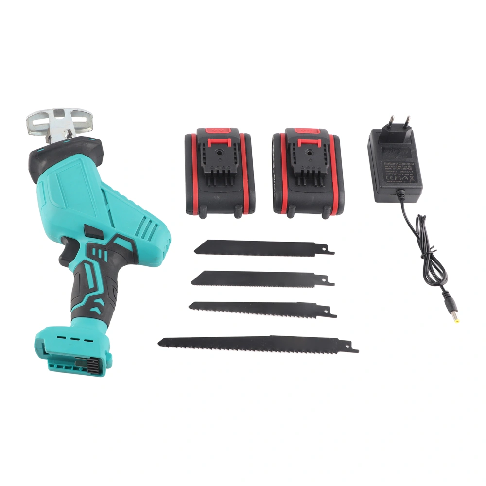 Cordless Chainsaw Tool Handheld Reciprocating Saber Saw Lithium Electric Set AC100‑240VEU Plug